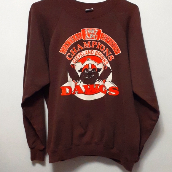 Vtg Cleveland Browns 1987 Dawgs Crewneck Size Large